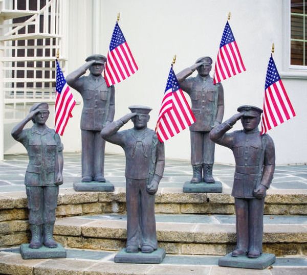 Armed Forces Military Branches Sculptures Set of Five